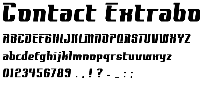 Contact ExtraBold font